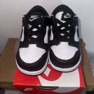 Nike Kids Black and White Lace-Up Sneakers